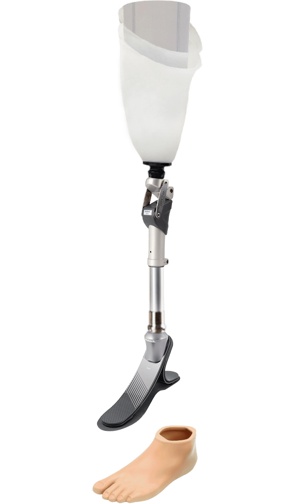 TFP Double Socket, Ottobock Skeo 3D Locking Liner, Ottobock 3R78 Knee